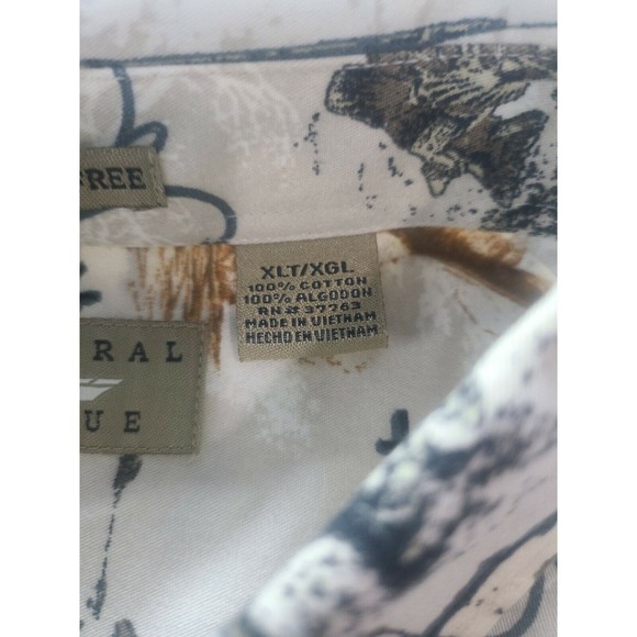 Natural Issue Angler Fishing Button Down Shirt Tan Brown Wrinkle Free Sz: XLT - Picture 6 of 10